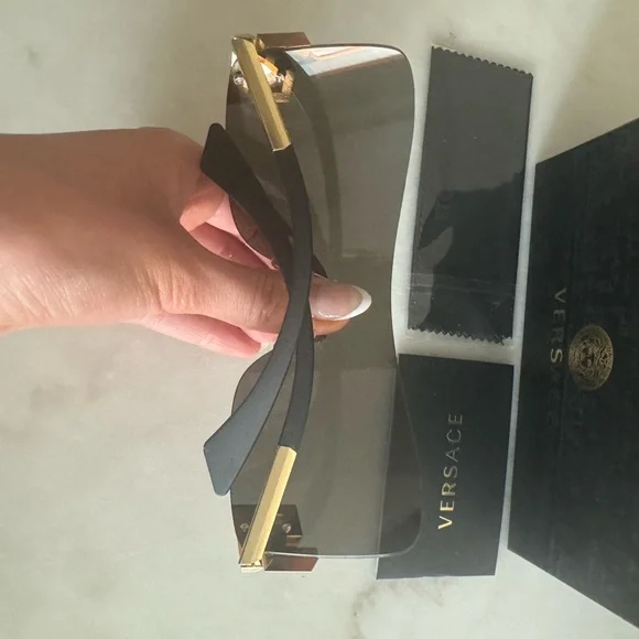 New Versace Gold Shield Sunglasses Sunglasses